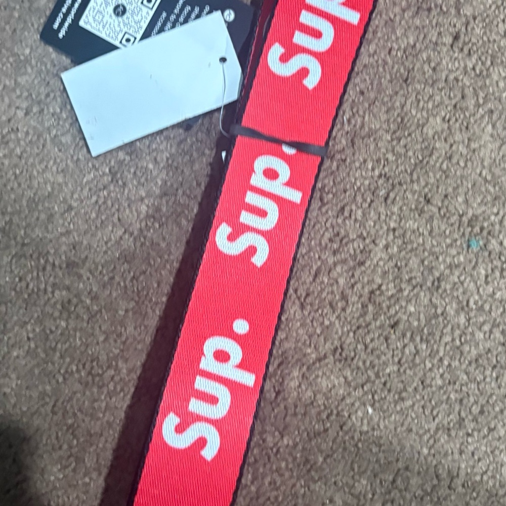 Supreme Red Logo Belt 1:1